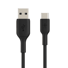 Belkin USB-C apa - USB-A apa Adat- és töltőkábel 3m - Fekete (CAB001BT3MBK)