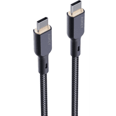 Aukey CB-KCC102 USB-C apa - USB-C apa 2.0 Adat és töltőkábel - Fekete (1.8m) (CB-KCC102)