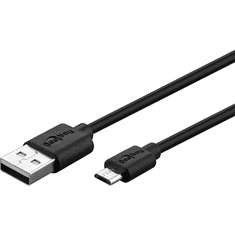 Goobay 46800 USB-A apa - Micro USB apa 2.0 Adat és töltőkábel - Fekete (1m) (46800)