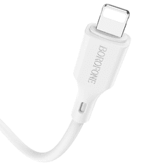 Borofone BX49 USB-C apa - Lightning apa 2.0 Adat és töltő kábel - Fehér (1m) (BORBX49WH)