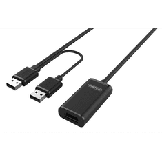 Unitek Y-277 USB 2.0 Aktív Hosszabbító Kábel 5m Fekete (Y-277)
