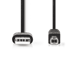Nedis CCGL60101BK30 USB-A apa - USB-B apa 2.0 Adat és töltő kábel - Fekete (3m) (CCGL60101BK30)