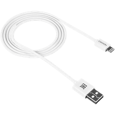 Canyon Lightning apa - USB-A apa Adat- és töltőkábel 1m - Fehér (CNE-CFI1W)