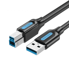 Vention COOBG USB-A apa - USB-B apa 3.0 Nyomtató kábel - Fekete (1.5m) (COOBG)