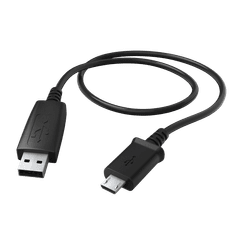 Hama 0.6m, USB2.0-A/USB2.0 Micro-B USB kábel 0,6 M USB A Micro-USB B Fekete (173672)
