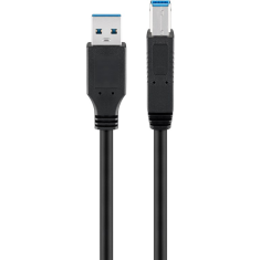 Goobay 95719 USB-A apa - USB-B apa 3.0 Nyomtató kábel - Fekete (1m) (95719)