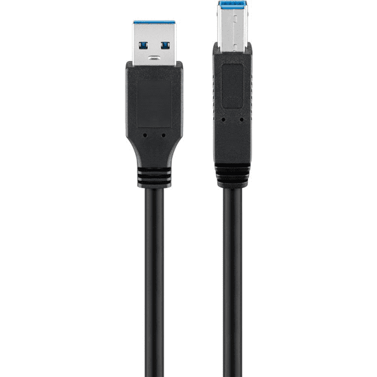 Goobay 95719 USB-A apa - USB-B apa 3.0 Nyomtató kábel - Fekete (1m) (95719)