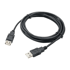 Akyga Kábel AK-USB-19 USB-A apa USB-A Anya 2.0 Adat és töltő kábel - Fekete (3m) (AK-USB-19)