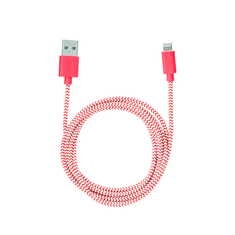 Kikkerland US113-RD-EU USB-A apa - USB-C/Lightning apa 3.0 Adat és töltő kábel - Piros/Fehér (1.8m) (US113-RD-EU)