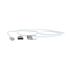 Gembird CC-USB2-AMMUMM-1M Magnetic USB apa - MicroUSB apa Adat- és töltőkábel 1m - Ezüst (CC-USB2-AMMUMM-1M)