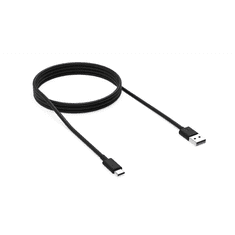 Krux KRX0054 USB-A apa - USB-C apa 2.0 Adat és töltőkábel - Fekete (1.2m) (KRX0054)