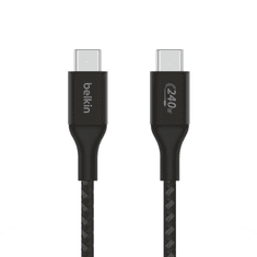 Belkin Boost Charge USB-C apa - USB-C apa 2.0 Adat és töltő kábel - Feket (2m) (CAB015BT2MBK)