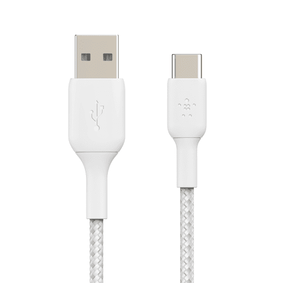 Belkin USB-C apa - USB-A apa Adat- és töltőkábel 3m - Fehér (CAB002BT3MWH)