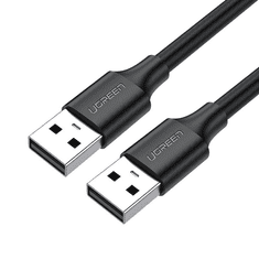 Ugreen US102 USB-A apa - USB-A apa 2.0 Adatkábel - Fekete (3m) (30136)