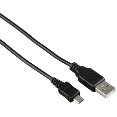 Hama 0.6m, USB2.0-A/USB2.0 Micro-B USB kábel 0,6 M USB A Micro-USB B Fekete (173672)