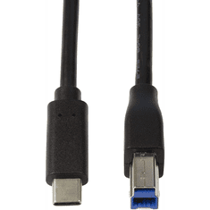 LogiLink USB-C apa - USB-B apa Összekötő kábel 2m - Fekete (CU0163)