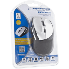 Esperanza Andromeda Vezeték nélküli Bluetooth egér - Ezüst/Fekete (EM123S)
