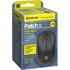 Defender Patch MS-759 USB Egér - Fekete (52759)