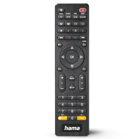Hama 00221054 távirányító Vezeték nélküli infravörös DVD/Blu-ray, TV Nyomógombok (221054)