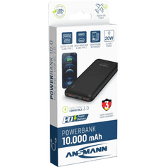 Ansmann PB320PD Power Bank 10000mAh Fekete (1700-0148)