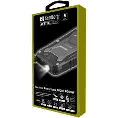 Sandberg 420-91 külső akkumulátor 10000 mAh Vezeték nélkül tölthető Fekete (420-91)