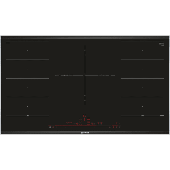 BOSCH Serie 8 PXV975DC1E főzőlap Fekete Beépített Zónás indukciós főzőlap 5 zóna (PXV 975DC1E)