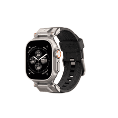 Spigen DuraPro Armor Apple Watch S4/5/6/7/8/SE Szilikon szíj 49/45/44/42mm - Fekete (AMP06065)