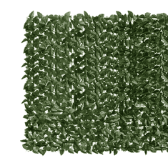 Vidaxl sötétzöld leveles erkélyparaván 600 x 150 cm (315494)