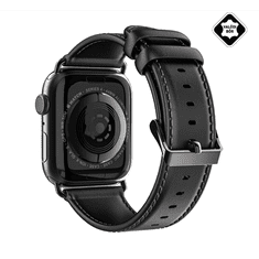 Dux Ducis Apple Watch S1/2/3/4/5 Bőr pótszíj 38/40mm - Fekete (GP-86924)