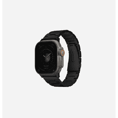 UNIQ Osta Apple Watch S4/S5/S6/S7/S8/S9/SE/Ultra Fém Szíj 42/44/45/49mm - Fekete (UNIQ-49MM-OSTABLK)