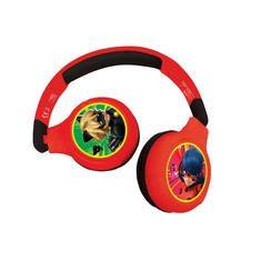 Lexibook Miraculous Wireless / Vezetékes Gyermek Headset - Piros (HPBT010MI)