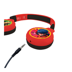 Lexibook Miraculous Wireless / Vezetékes Gyermek Headset - Piros (HPBT010MI)