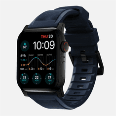 Nomad Rugged Apple Watch S4/S5/S6/S7/S8/S9/SE/Ultra Szíj 42/44/45/49mm - Kék/Fekete (NM01295785)