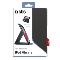 SBS Book Case Pro Apple iPad mini 6/mini 5 Trifold tok - Fekete (TABKPROIPM6K)