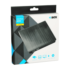 iBOX IED02 Külső USB DVD író - Fekete (IED02)