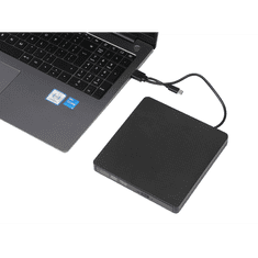 iBOX IED03 Külső USB DVD író - Fekete (IED03)