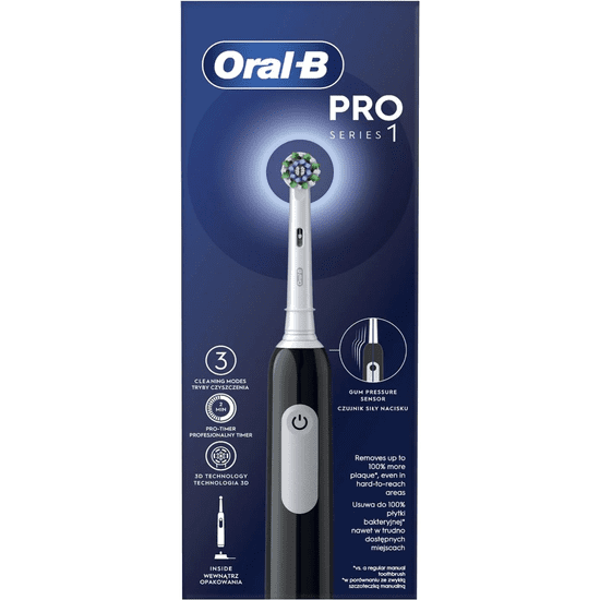 BRAUN Oral-B PRO Series 1 Felnőtt Forgó-oszcilláló fogkefe Fekete (8001090914316)