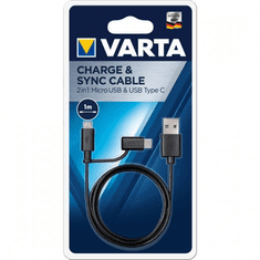 Varta 2in1 USB-A -> USB micro/USB-C kábel 1m (57948101401 / 4008496979592) (4008496979592)