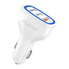 DUDAO R7S autós töltő 3x USB-A 18W fehér (6970379615812) (R7S White)
