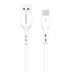 Foneng X36 USB-A - USB-C töltőkábel 1m fehér (6970462517610) (X36 Type-C 1m)