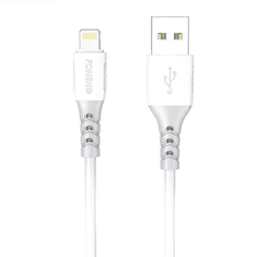Foneng X66 USB-A - Lightning kábel 1m fehér-szürke (6970462516712) (6970462516712)