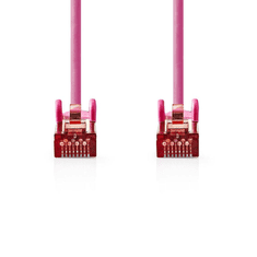 Nedis Cat 6 kábel, RJ45 (8P8C) dugasz-RJ45 (8P8C) dugasz, S/FTP, 1.00 m, rózsaszín (CCGP85221PK10)