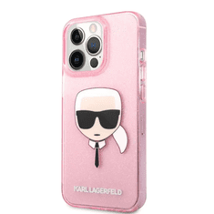 Karl Lagerfeld Apple Iphone 13 Pro Max Karl babarózsaszín tok (KLHCP13XKHTUGLP) (KLHCP13XKHTUGLP)