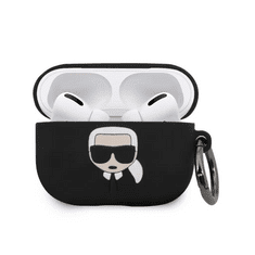 Karl Lagerfeld Apple Airpods Pro Karl szililkon tok, fekete, (KLACAPSILGLBK) (KLACAPSILGLBK)