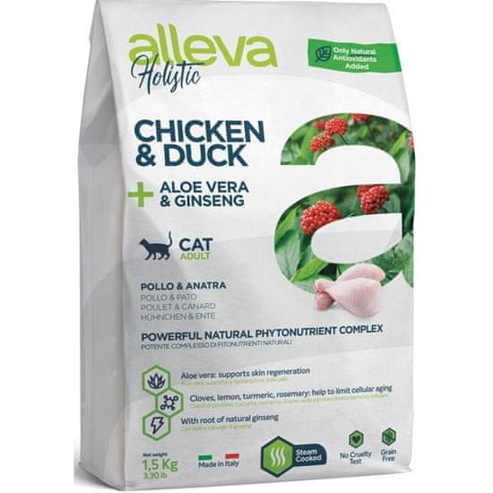 Alleva HOLISTIC Cat Dry Adult csirke és kacsa 1,5kg