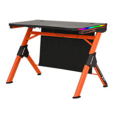 Meetion MT-DSK20 Gamer asztal - Fekete/Narancs (MT-DSK20)