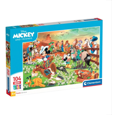 Clementoni Supercolor Maxi Disney Mickey Egér és barátai - 104 darabos puzzle (23759)