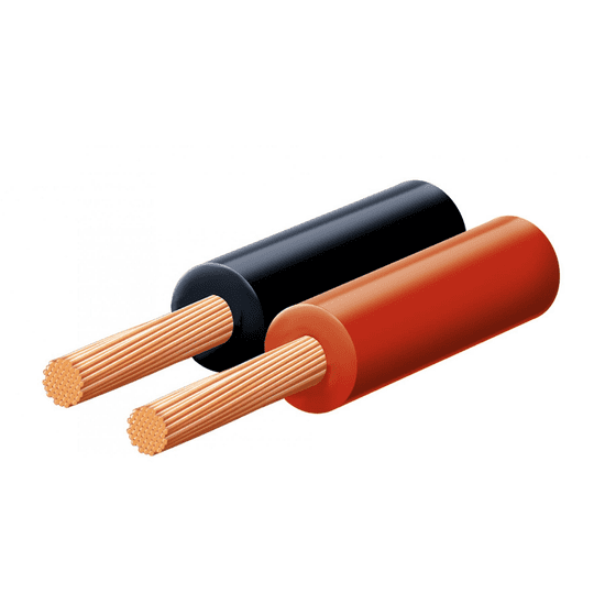 Somogyi KL 0.5 Hangszóróvezeték 2x0.5mm /m - Piros-fekete (KL 0.5)
