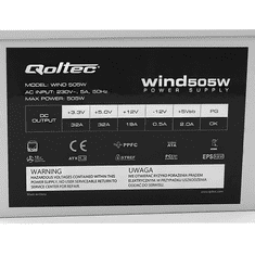 Qoltec 505W Wind tápegység (ATX 505W WWND)