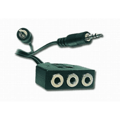 Gembird audio kábel, stereo, 2x Jack 3,5mm (apa) - 3x Jack 3,5mm (anya) 1m (CC-MIC-1)
